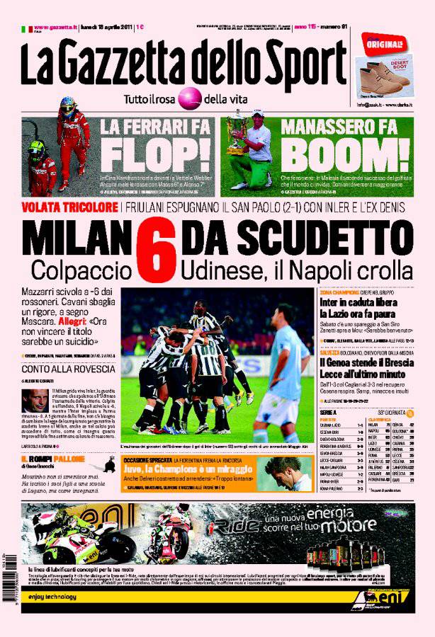 Gazzetta dello Sport / Milan 6 da scudetto ...