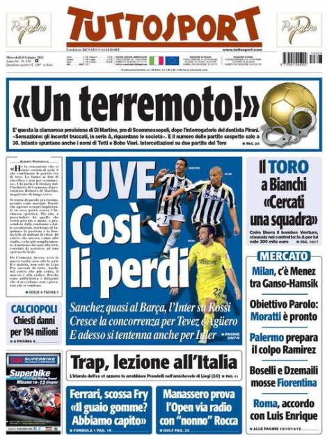 Tuttosport / Juve, cosi' li perdi - CalciomercatoWeb.it - News di