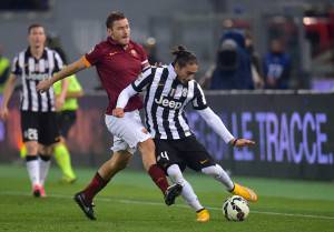 Caceres e Totti (Getty Images)