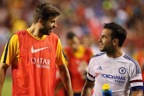 Piqué e Fabregas (Getty Images)