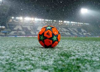 Bergamo Gewiss Stadium nevicata