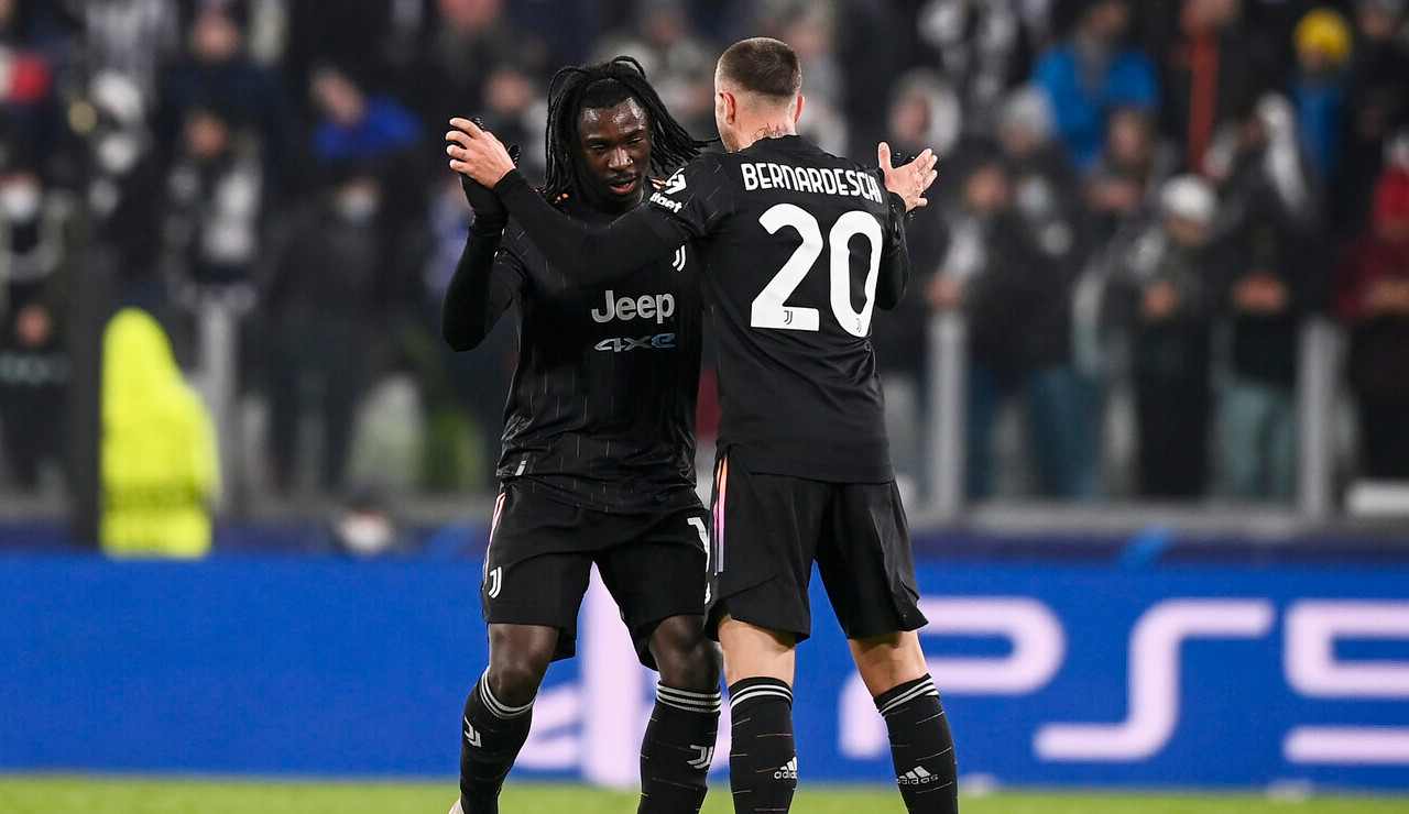 Moise Kean e Federico Bernardeschi esultano