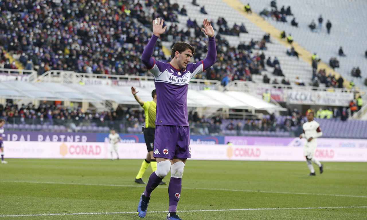 Scamacca Vlahovic Juve Fiorentina