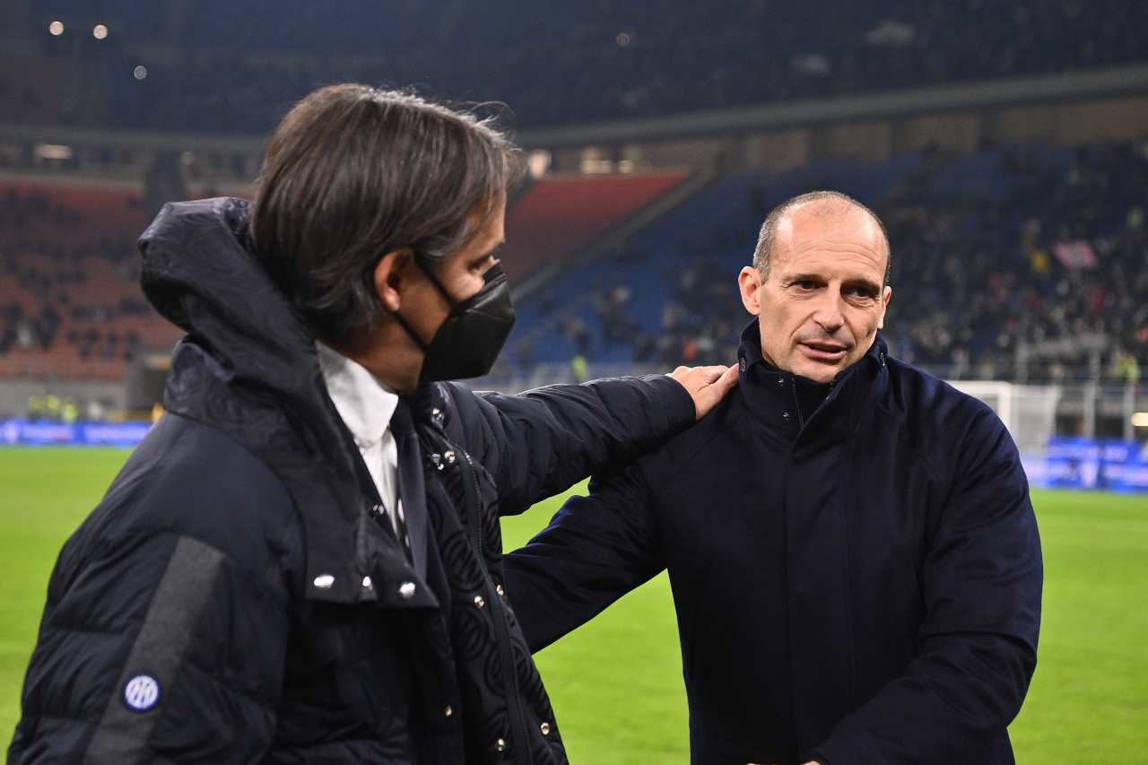 Simone Inzaghi e Massimiliano Allegri Inter Juventus