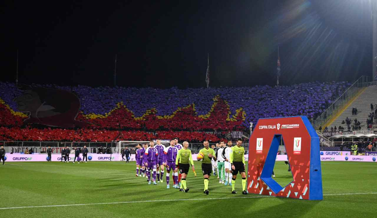 Fiorentina Juventus, la coreografia del 'Franchi'