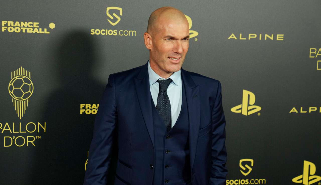 Zinedine Zidane alla cerimonia del Pallone d'Oro