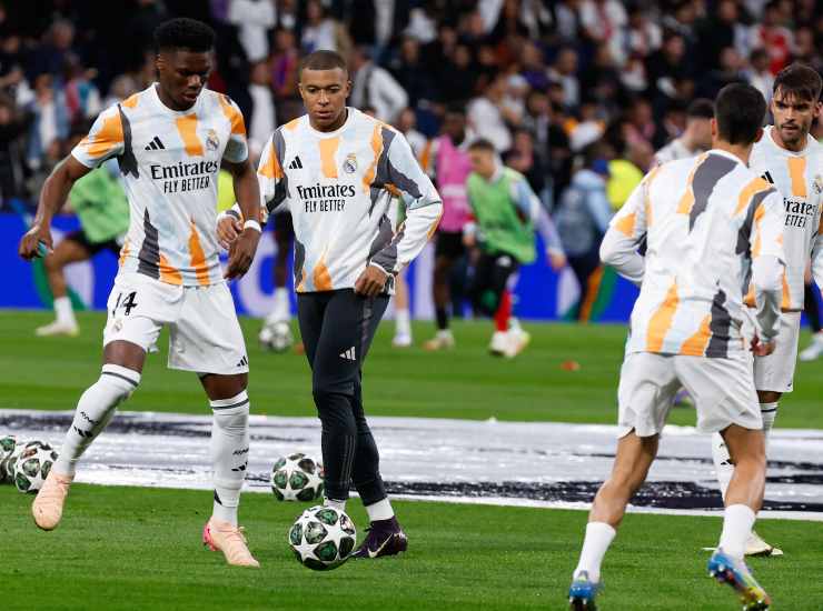 Tchouameni durante un riscaldamento