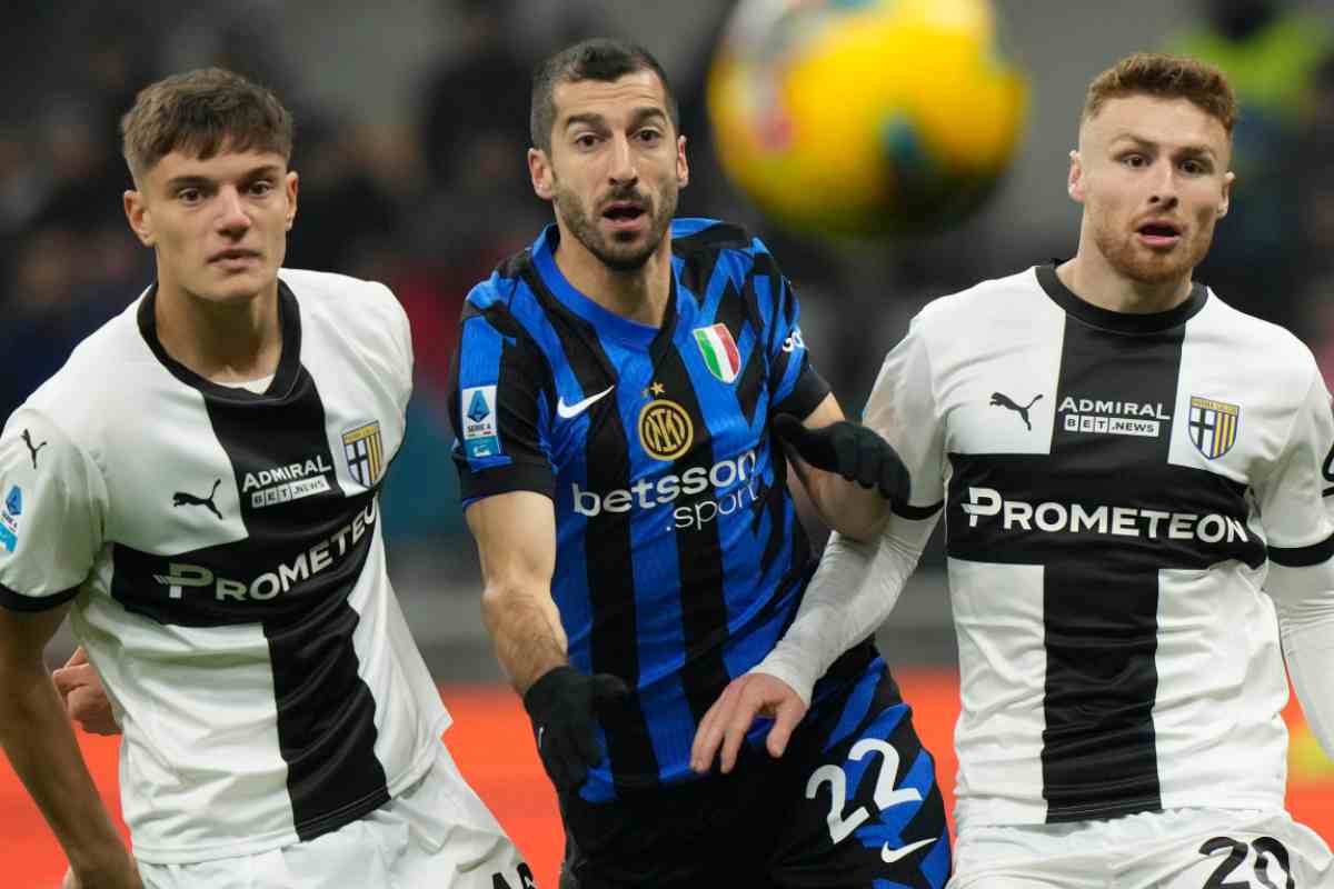 Azione di gioco Inter Parma