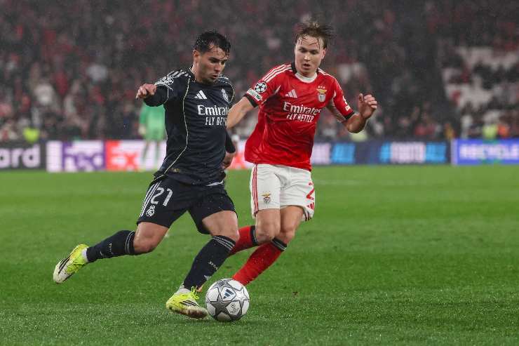 Brahim Diaz in azione con il Real Madrid