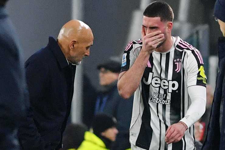 Spalletti e Vlahovic a colloquio
