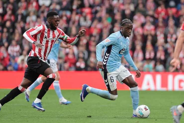 Ilaix Moriba in azione con il Celta Vigo