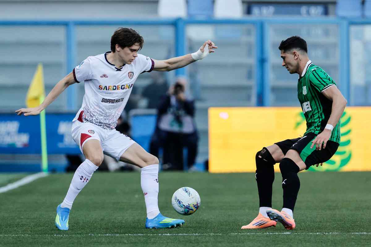 Marco Palestra in una partita del Cagliari